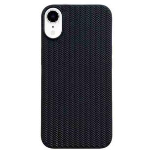 For iPhone XR Weave Texture TPU Phone Case(Black)