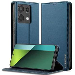 For Redmi Note 13 Pro 5G LC.IMEEKE L1 Series Frosted Fine Texture PU Phone Case(Blue)