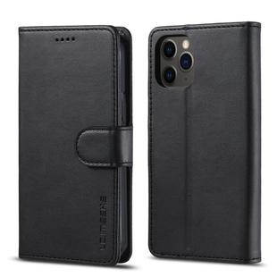 For iPhone 12 mini LC.IMEEKE Calf Texture Horizontal Flip Leather Case with Holder & Card Slots & Wallet(Black)