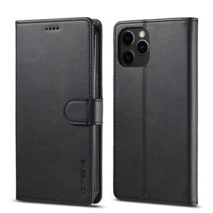 For iPhone 12 Pro Max LC.IMEEKE Calf Texture Horizontal Flip Leather Case with Holder & Card Slots & Wallet(Black)