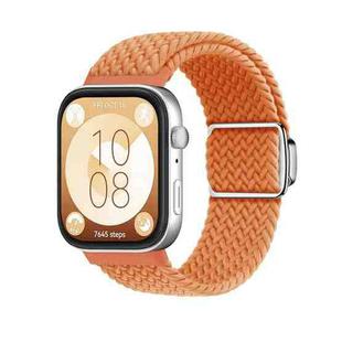 For Huawei Watch Fit3 Nylon Loop Magnetic Buckle Watch Band(Orange)