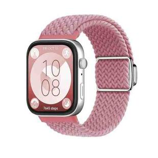 For Huawei Watch Fit3 Nylon Loop Magnetic Buckle Watch Band(Pink)