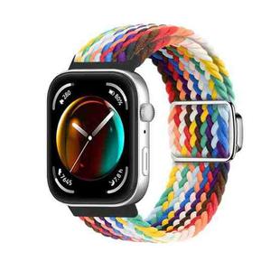 For Huawei Watch Fit3 Nylon Loop Magnetic Buckle Watch Band(Official Rainbow)