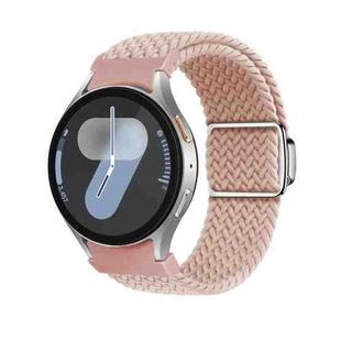 For Samsung Galaxy Watch 7 / 6 / 5 / 4 Nylon Loop Magnetic Buckle Watch Band(Pink Sand)