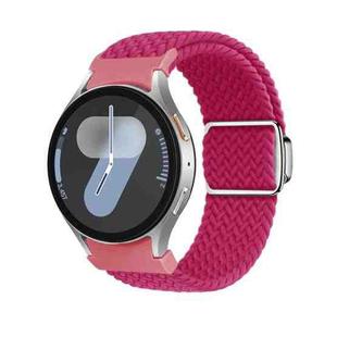 For Samsung Galaxy Watch 7 / 6 / 5 / 4 Nylon Loop Magnetic Buckle Watch Band(Raspberry)