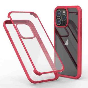 For iPhone 16 Pro Max Double-sided Plastic Glass Phone Protective Case(Red)