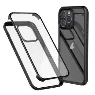 For iPhone 16 Pro Max Double-sided Plastic Glass Phone Protective Case(Black)