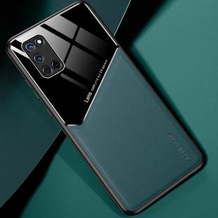 For OPPO A52 All-inclusive Leather + Organic Glass Protective Case with Metal Iron Sheet(Green)