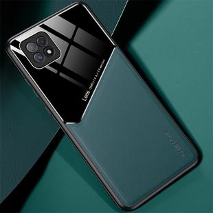 For OPPO A72 All-inclusive Leather + Organic Glass Protective Case with Metal Iron Sheet(Green)