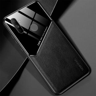 For OPPO Realme C3 All-inclusive Leather + Organic Glass Protective Case with Metal Iron Sheet(Black)