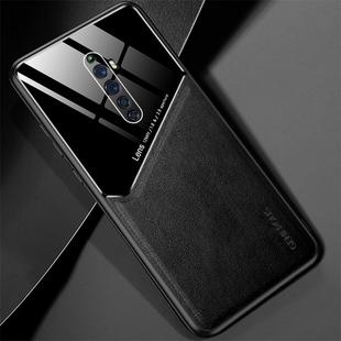 For OPPO Reno 2 Z All-inclusive Leather + Organic Glass Protective Case with Metal Iron Sheet(Black)