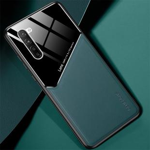 For OPPO Reno 3 All-inclusive Leather + Organic Glass Protective Case with Metal Iron Sheet(Green)