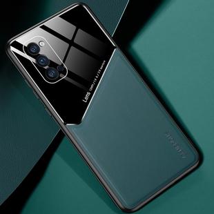 For OPPO Reno 4 Pro All-inclusive Leather + Organic Glass Protective Case with Metal Iron Sheet(Green)