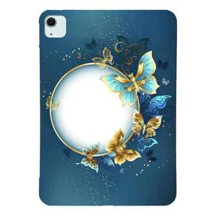 For iPad Air 11 2024 Color Painting Pattern Smart Tablet TPU Case(Butterfly Circle)