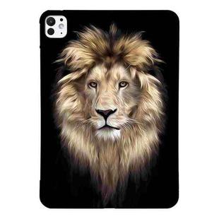 For iPad Pro 11 2024 Color Painting Pattern Smart Tablet TPU Case(Lion)