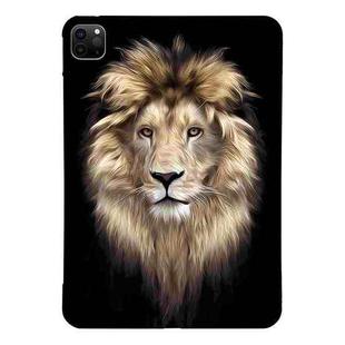 For iPad Pro 11 2022 / 2021 / 2020 Color Painting Pattern Smart Tablet TPU Case(Lion)