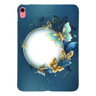 For iPad 10th Gen 10.9 2022 Color Painting Pattern Smart Tablet TPU Case(Butterfly Circle)