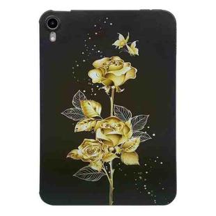 For iPad mini 2024 / mini 6 Color Painting Pattern Smart Tablet TPU Case(Golden Rose)