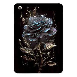 For iPad mini 3 / 2 / 1 Color Painting Pattern Smart Tablet TPU Case(Black Rose)