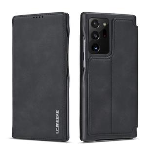 For Samsung Galaxy Note20 Ultra LC.IMEEKE Hon Ancient Series Horizontal Flip Leather Case with Holder & Card Slot(Black)