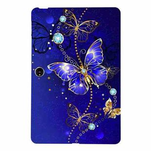 For OPPO Pad Neo / Pad Air2 / Pad Go Color Painting Pattern Smart Tablet TPU Case(Blue Butterfly)