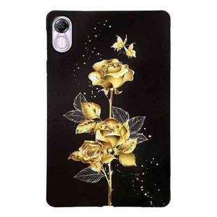 For Honor Pad X8 Pro / X9 Color Painting Pattern Smart Tablet TPU Case(Golden Rose)