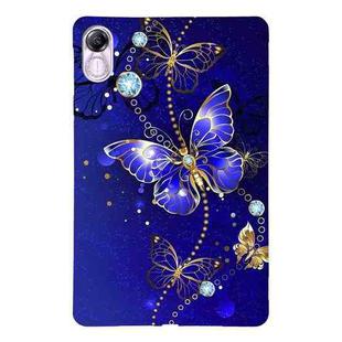 For Honor Pad X8 Pro / X9 Color Painting Pattern Smart Tablet TPU Case(Blue Butterfly)