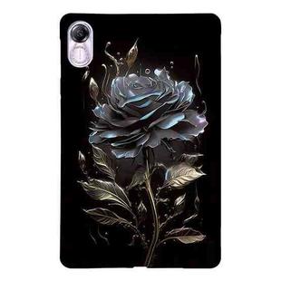 For Honor Pad X8 Pro / X9 Color Painting Pattern Smart Tablet TPU Case(Black Rose)