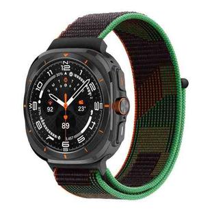 For Samsung Galaxy Watch Ultra 47mm Plastic Connector Nylon Loop Watch Band(Unity Mosaic)