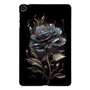 For Huawei MatePad SE Color Painting Pattern Smart Tablet TPU Case(Black Rose)