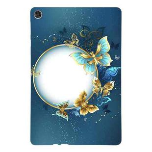 For Huawei MatePad T 10s Color Painting Pattern Smart Tablet TPU Case(Butterfly Circle)