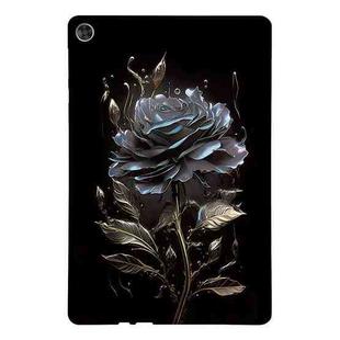 For Huawei MatePad T 10s Color Painting Pattern Smart Tablet TPU Case(Black Rose)