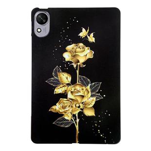 For Huawei MatePad 11.5 S Color Painting Pattern Smart Tablet TPU Case(Golden Rose)