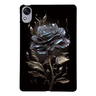 For Huawei MatePad 11.5 S Color Painting Pattern Smart Tablet TPU Case(Black Rose)