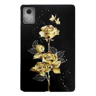 For Lenovo Tab K11 Plus Color Painting Pattern Smart Tablet TPU Case(Golden Rose)