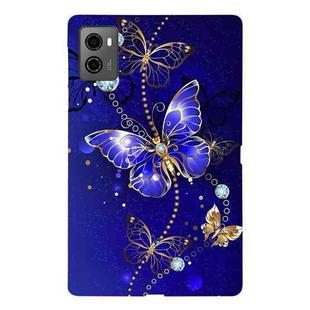 For Lenovo Legion Y700 2023 Color Painting Pattern Smart Tablet TPU Case(Blue Butterfly)