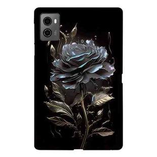 For Lenovo Legion Y700 2023 Color Painting Pattern Smart Tablet TPU Case(Black Rose)