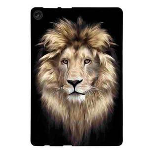 For Lenovo Tab M10 3rd Gen Color Painting Pattern Smart Tablet TPU Case(Lion)