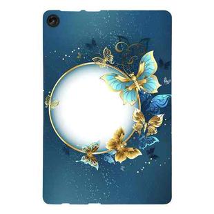 For Lenovo Tab M10 3rd Gen Color Painting Pattern Smart Tablet TPU Case(Butterfly Circle)