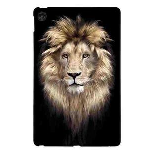 For Lenovo Tab M10 Plus 3rd Gen Color Painting Pattern Smart Tablet TPU Case(Lion)