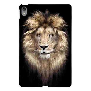 For Lenovo Xiaoxin Pad Plus 2021  Color Painting Pattern Smart Tablet TPU Case(Lion)