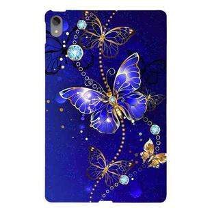 For Lenovo Tab P11 TB-J606F Color Painting Pattern Smart Tablet TPU Case(Blue Butterfly)