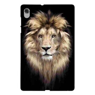 For Lenovo M10 Plus Color Painting Pattern Smart Tablet TPU Case(Lion)