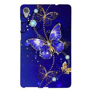 For Lenovo Tab M8 HD Color Painting Pattern Smart Tablet TPU Case(Blue Butterfly)