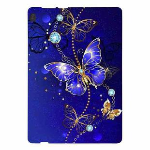 For Lenovo Tab M10 Color Painting Pattern Smart Tablet TPU Case(Blue Butterfly)