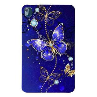 For Nokia T10 Color Painting Pattern Smart Tablet TPU Case(Blue Butterfly)