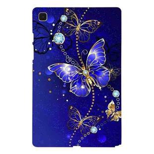 For Samsung Galaxy Tab A7 10.4 2020 Color Painting Pattern Smart Tablet TPU Case(Blue Butterfly)