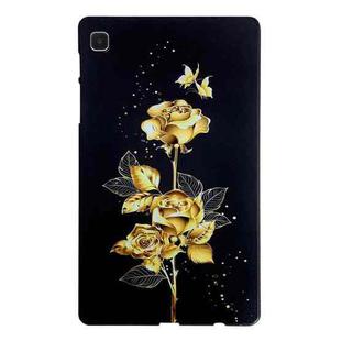 For Samsung Galaxy Tab A7 Lite Color Painting Pattern Smart Tablet TPU Case(Golden Rose)