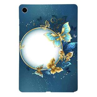 For Samsung Galaxy Tab A9+ Color Painting Pattern Smart Tablet TPU Case(Butterfly Circle)