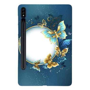 For Samsung Galaxy Tab S7 / S8 Color Painting Pattern Smart Tablet TPU Case(Butterfly Circle)